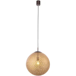 Pendellampe rost gold Landhaus Stil Kugel Metallschirm Wohnzimmer Esszimmer Flur