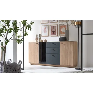 Wohn Concept Sideboard Interliving Wohnzimmer Serie 2025 Wildeiche Anthrazit Kor...