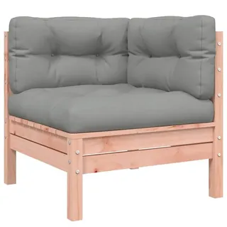 vidaXL Garten-Ecksofa Loungesofa braun/grau