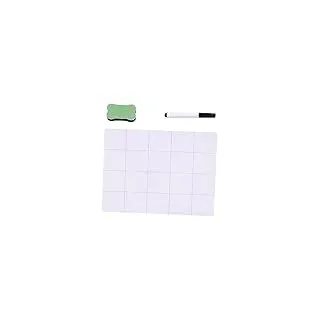 Mikikit 3 Stück Magnetmatte für Kleinteile aus Gummi und Magnet 25x20cm | Wiederbeschreibbare Arbeitsfläche, Schreibstift und Radierer, Weiß Zufällige Farbe