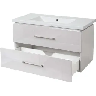 Mendler Waschbeckenunterschrank 90 x 0 x 0 cm Weiß
