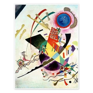 Posterlounge Poster Wassily Kandinsky, Blauer Kreis, Malerei bunt 50 cm x 70 cm