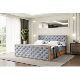 altdecor Boxbett 120 x 200 cm H4 Grau