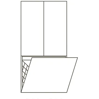 Pelipal Cassca Midischrank 60 x 33 x 121 cm mit 1 Wäschekippe, 2 Drehtüren, Griff N1, PG2, CS-MCW516033-F10K25-N1-AN-PG2, Badmöbel,