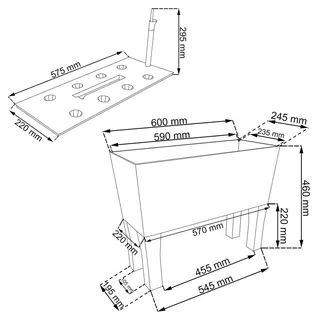 Prosperplast Rato Case High 60 x 25 x 46 cm weiß