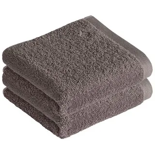 Vossen Handtücher 2er Pack Handtuch 50 x 100 cm High Line, Frottier (Spar-Set, 2-St) grau