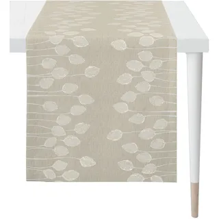 APELT Tischläufer APELT "5701 HERBSTZEIT, Herbstdeko, Herbst", beige (natur), B:48cm L:140cm, Polyester, Viskose, Tischdecken, Jacquardgewebe