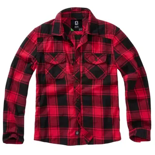 Brandit Textil Check Langarmhemd Red / Black 170-176 cm