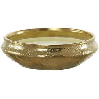 HOME STORY Kerze im Glas   , gold , Paraffin,Glas , Maße (cm): H: 6,4  Ø: 21.5