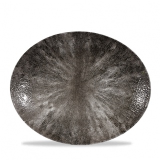 Churchill 12 x Platte oval coup 31,7x25,5cm STONE quartz black