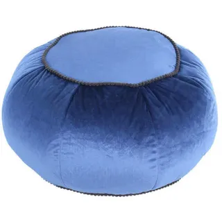 Kayoom Pouf, Blau, Textil, Füllung: Styroporkugeln, 65x35x65 cm, Reißverschluss, Wohnzimmer, Hocker, Poufs