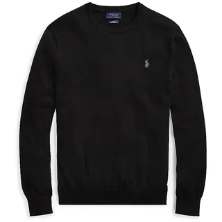 Ralph Lauren Schmal geschnittener Baumwollpullover Schwarz M