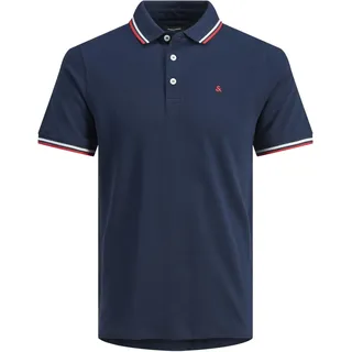 JACK & JONES Herren Jjepaulos +Fit Polohemd, Dunkelblau, 4XL Große Größen EU
