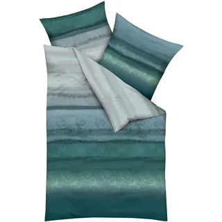 KAEPPEL Mara ornamental Jersey Grün 135 x 200 cm + 80 x 80 cm