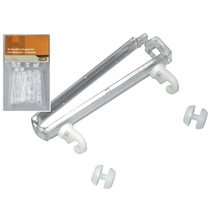 Schlaufenschalgleiter mit Röllchen transparent 8 Stück Kunststoff für Schlaufen Vorhang