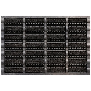 Fußmatte MUDBUSTER, Schwarz, 60 x 40 cm Kokos, Gummi, HAMAT, rechteckig, Höhe: 2,5 mm, hohe Reinigungskraft schwarz
