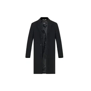 BOSS Black Herren Mantel schwarz, schwarz, Herbst/Winter 2025/2026