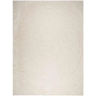 vidaXL Teppich ZIZUR Creme 240x340 cm Jute-Optik Indoor und Outdoor
