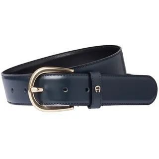 Aigner Basic Belt with S-Buckle Gold 126347 Blue, 115cm - 115