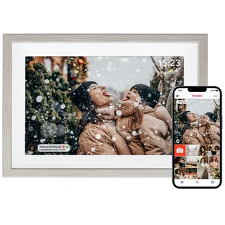 Rollei Smart Frame WiFi 108 Digitaler Bilderrahmen, 25,53 cm, 1280 x 800 Pixel, Wooden White