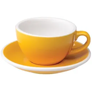 Cappuccino-Tasse mit Untertasse Loveramics Egg Yellow, 200 ml