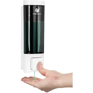 CHUANGDIAN seifenspender wandbefestigung, seifenspender dusche, seifenspender wandmontage, flüssigseifenspender Bad küche, 1 * 200ML weiß