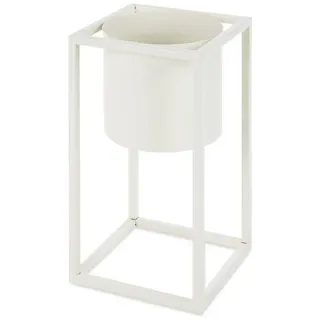 Eurofirany Blumentopf Blumentopf, Blumetopf mit elegantem Ständer aus Metall Gold Schwarz Weiß Blau