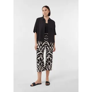 Comma, Culotte Hose bunt/schwarz XS