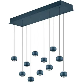 Musterring Led-Pendelleuchte Cannon, Blau, Metall, 30x195x114 cm, höhenverstellbar, Farben fixierbar, Farbtemperaturwechsler, Up- & Downlight, Lampen & Leuchten, Innenbeleuchtung, Leuchten nach Räumen, Wohnzimmerlampen