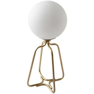Angel Cerda Tischleuchte, Weiß, Gold, Metall, 16.5x35.5x16.5 cm, Lampen & Leuchten, Innenbeleuchtung, Tischlampen, Schreibtischlampen