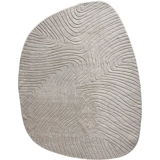 benuta Pop Waschbarer Kurzflor Teppich Pam Grau 120x160 cm - Moderner Kurzflor-Teppich für Wohnzimmer