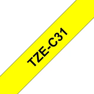 Brother TZe-C31 12mm schwarz auf gelb