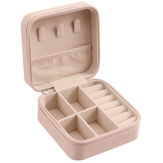 kwmobile Schmuckkasten Schmuckbox Reise - Schmuckkästchen für unterwegs - Schmucketui (1 St), Reisetasche Box - klassisches Design - kleine Schmuckaufbewahrung rosa
