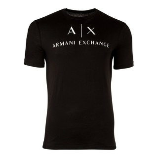 ARMANI EXCHANGE T-Shirt Herren T-Shirt - Schriftzug, Rundhals, Cotton schwarz 2XL