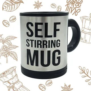 Mad Monkey Selbstrührende Tasse 0,33 l Silber