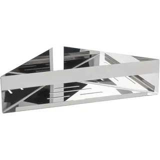 Wenko Turbo-Loc® Eckablage Genova Shine, Befestigen ohne Bohren mit Klebepad-System, platzsparende Aufbewahrung von Pflegeprodukten, 36 x 8 x 17 cm, - BHT 36x8x17 cm