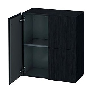 Duravit L-Cube Halbhochschrank LC117701616 70x36,3x80cm, 2 Türen, Eiche schwarz