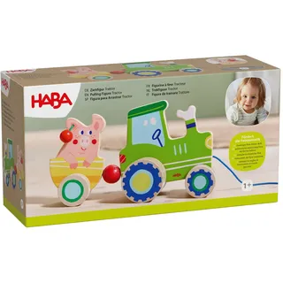 HABA Ziehfigur Traktor Mehrfarbig