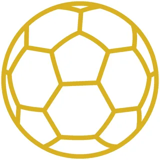 Samunshi® Wandtattoo Handball Wandaufkleber 20 x 20cm goldmetalleffekt