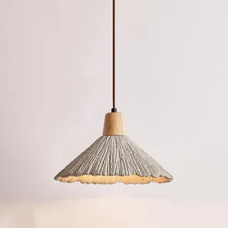 YFMYY Industrielle Beton-Zement-Pendelleuchte, E27-Sockel-Pendelleuchte, Vintage-Kronleuchter im amerikanischen Dorfstil für Restaurant, Bar, Theke, Küche, Insel-Grau