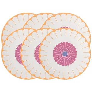 Villeroy & Boch Fleur Couleur Servierplatte ø 31,8 cm 6er Set bunt