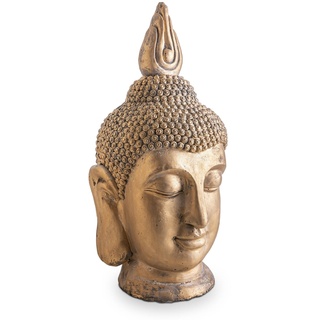 Deko-Objekt Buddha Glas Gold