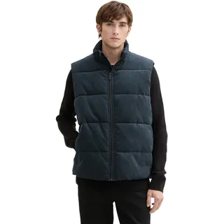 TOM TAILOR Denim Herren 1043593 Cord Puffer Weste mit Stehkragen - M