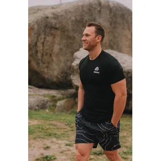 GUGGEN Mountain Badehose Herren Badehosen Badeshorts Männer Boardshort Schnelltrocknend 2335 Badeshorts, Badehose für Herren mit Gummizug und Innenslip weiß L