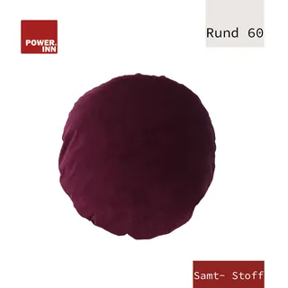 POWER INN® Kissenbezug Samtstoff | 60 cm - Rund | Lila