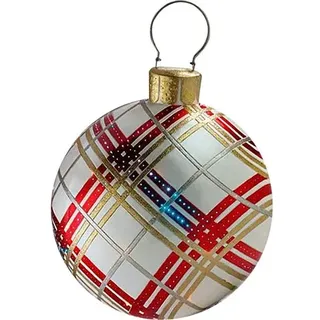 Riesige 60 Cm Weihnachtskugel, Transparente Kugel, Aufblasbare Riesen-weihnachtskugel, Aufblasbare Weihnachtskugel Für Draußen, Pvc-weihnachtsdekoration, Gold