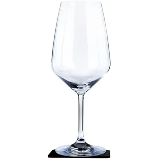 silwy® Magnetglas, feines Kristallglas mit perfekt integriertem Magnet und metallischen Nano-Untersetzer - rutschfeste Campinggläser, Boot- und Yachtzubehör (WEIN // 0,4 l)