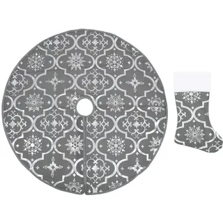 vidaXL Weihnachtsbaumdecke Grau 150 cm