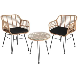 Tectake Molfetta Set 3-tlg. natur