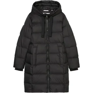 Marc OߴPolo Damen Daunenmantel mit Kapuze wasserabweisend, Schwarz (Black), 34 - 34